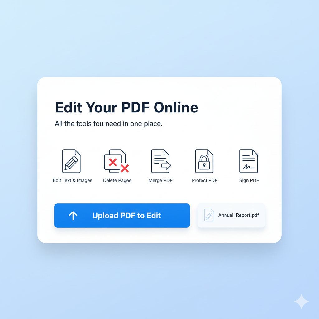 Edit Your PDF Online - All PDF tools in one place