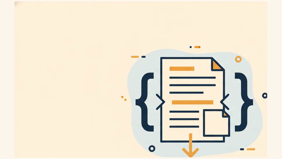 Illustration of a large PDF compressed into a smaller file without quality loss
