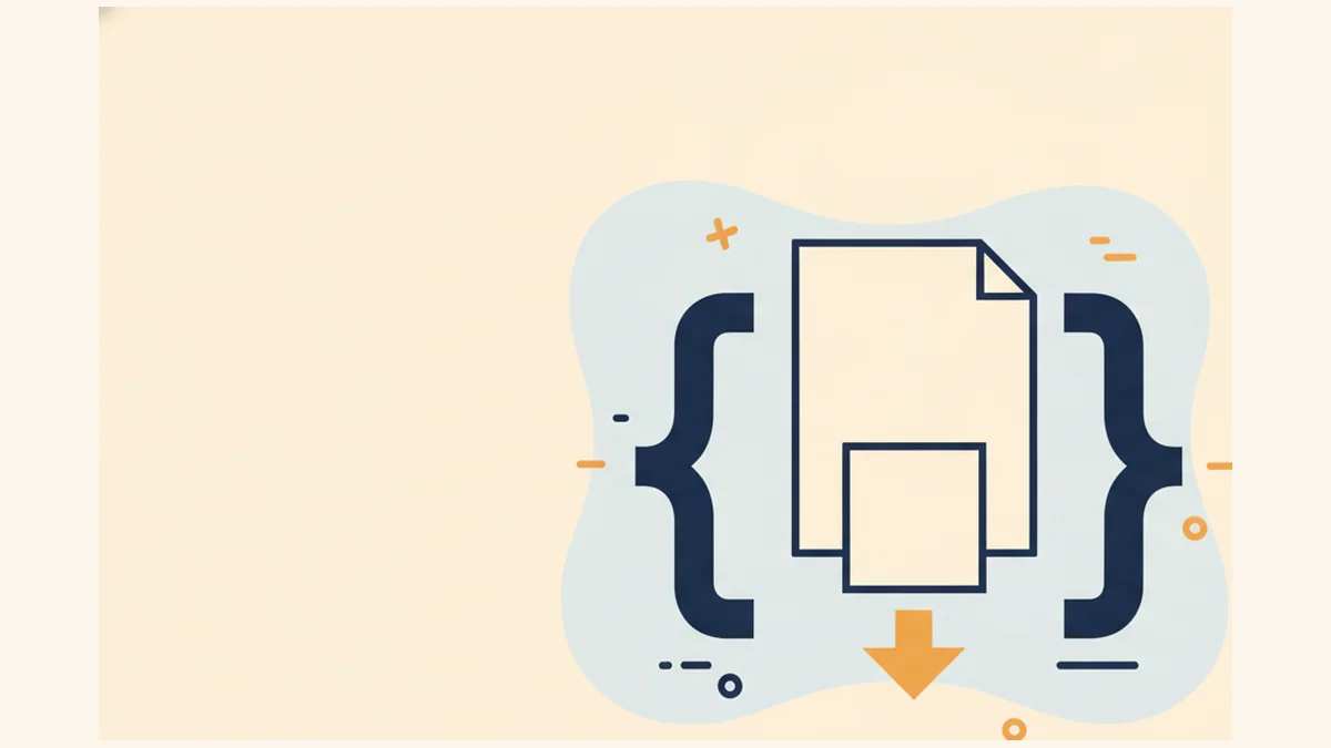 Illustration of a large PDF compressed into a smaller file without quality loss
