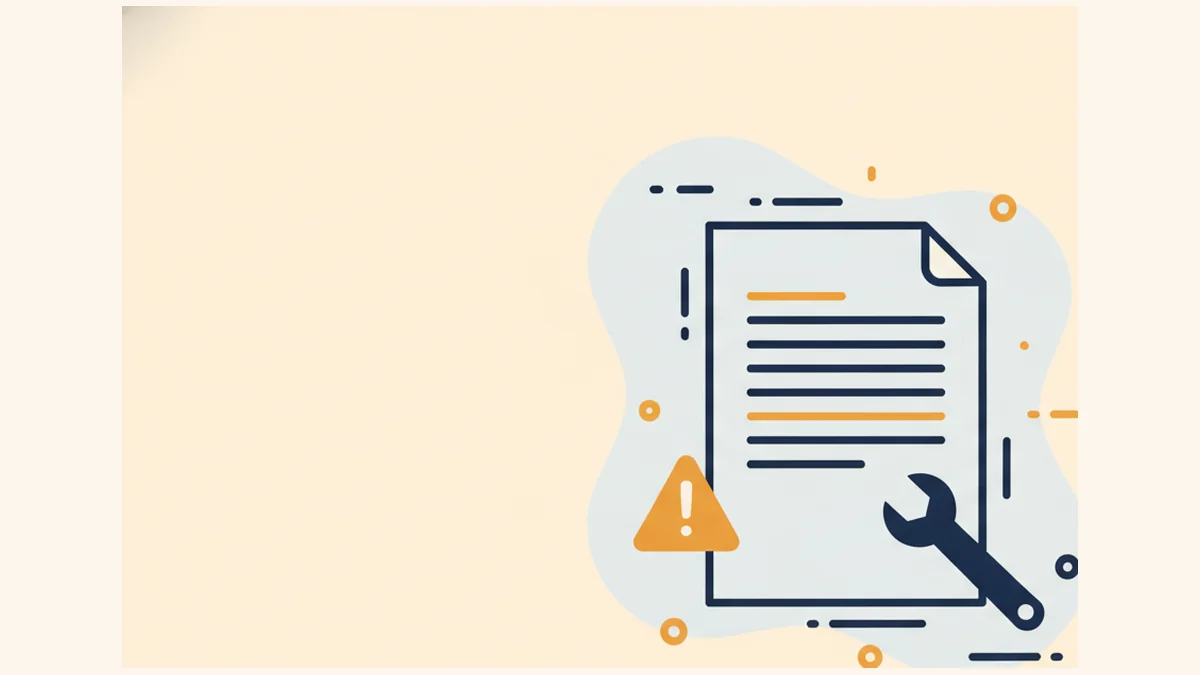 Illustration of troubleshooting and fixing a PDF file that will not open